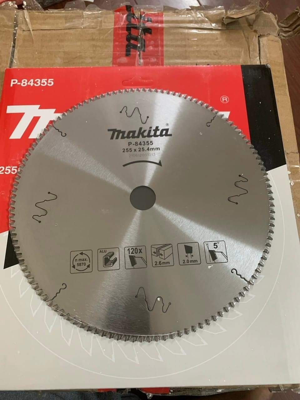 Lưỡi cắt nhôm 120 răng 255 x 3.0 x 120t makita p-84355 - chính hãng