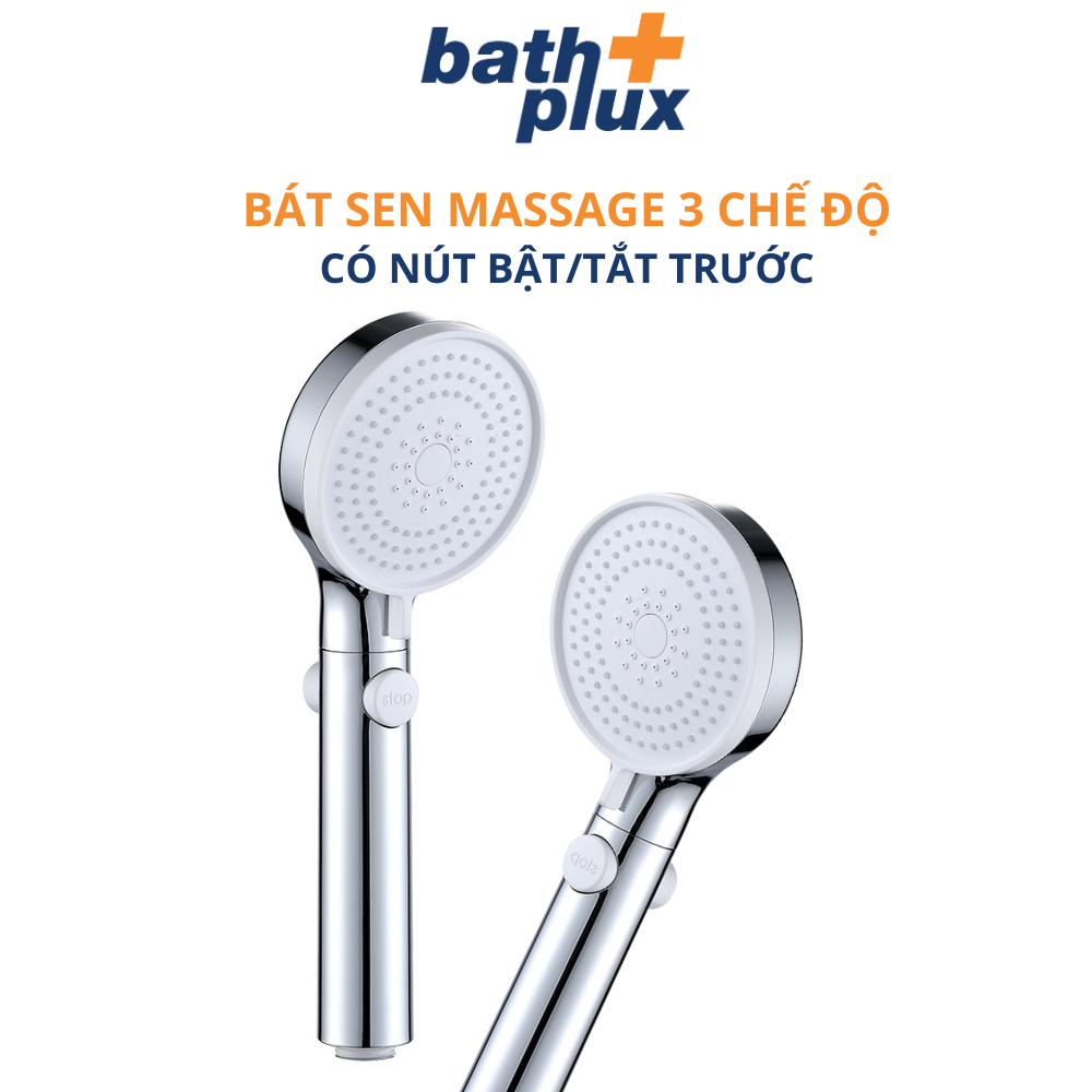 Vòi sen tăng áp tắm nóng lạnh tay sen tắm vòi hoa sen tăng áp 3 chế độ ts40 và dây sen inox 304 và cài sen