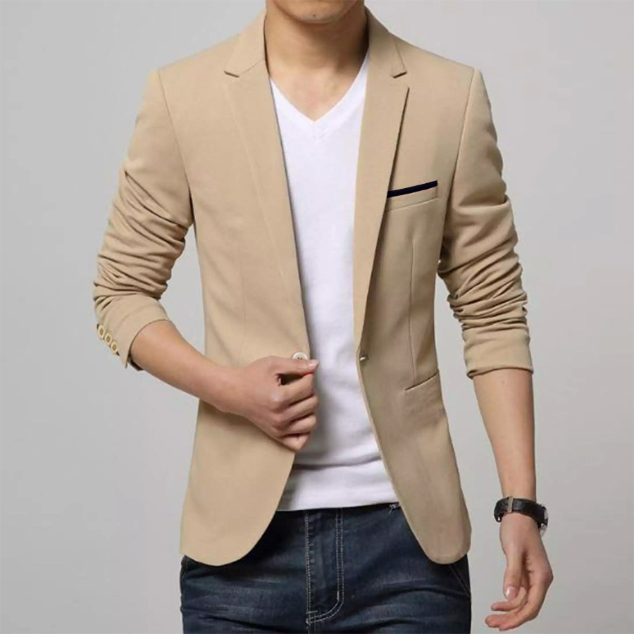 Áo Vest Nam Thời Trang Full Size màu kem