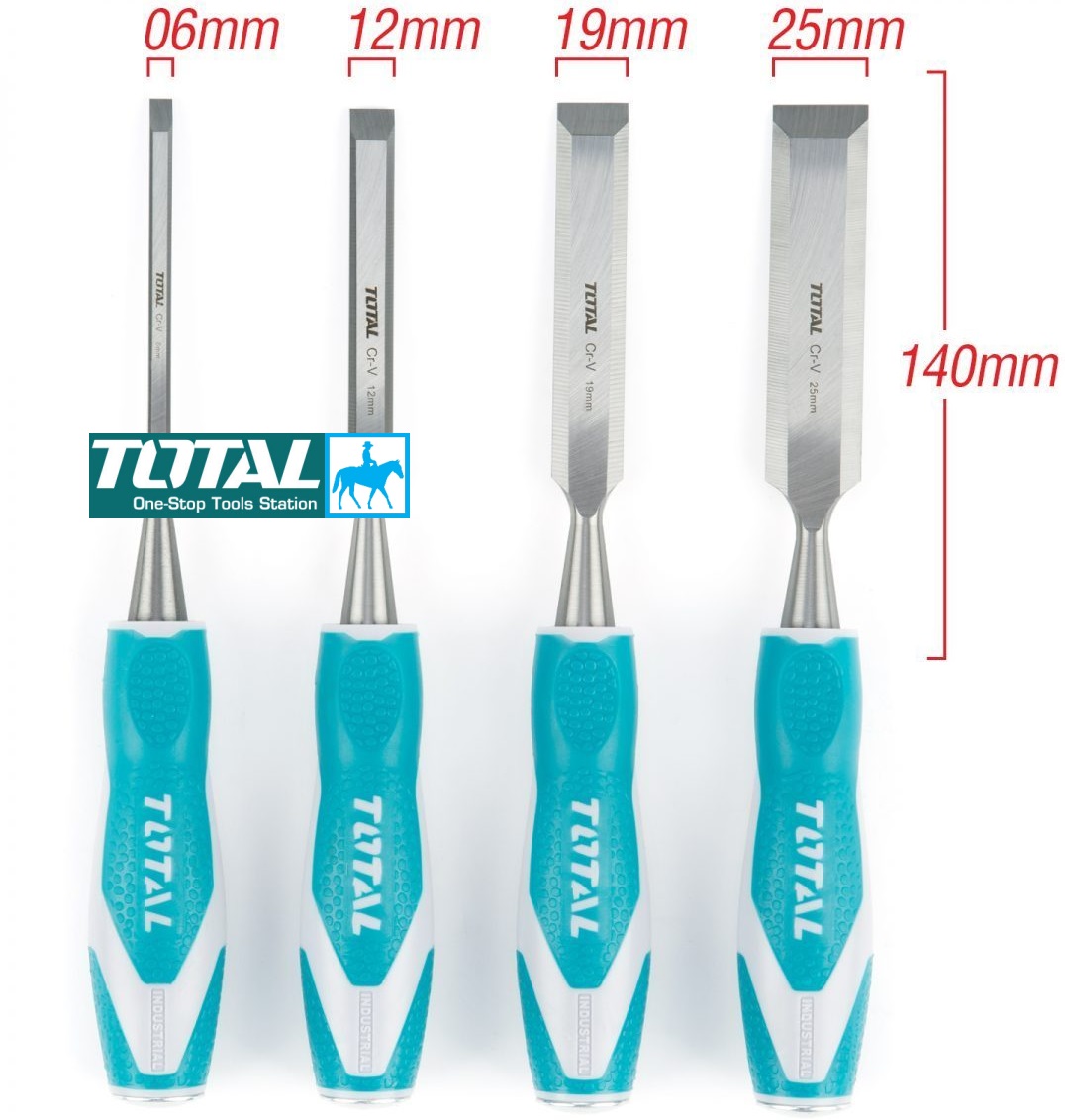 Bộ mũi đục gỗ 4 chi tiết total tht41k0401