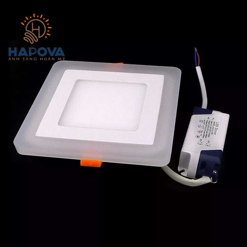 Đèn led ốp trần trang trí nổi 24w vuông hapova venus 2086 as 3 chế độ sáng trắng