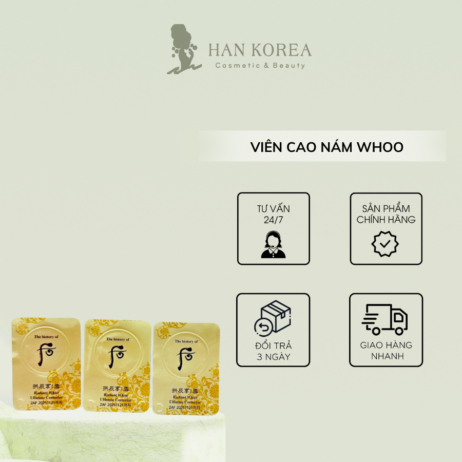 Cao na'm whoo radiant white ultimate corrector 0,6gram - hân korea