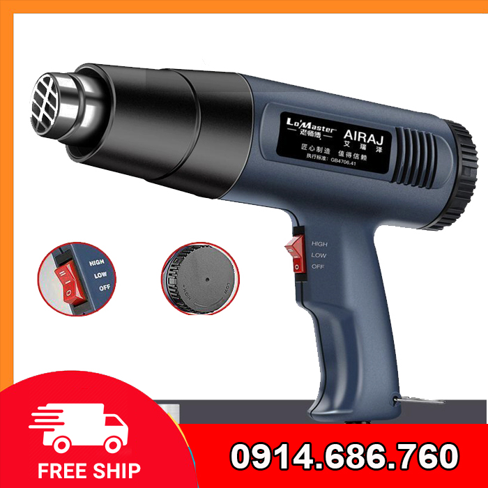 Máy khò nhiệt, máy sấy nóng phim cách nhiệt, decal công suất 2000w CAO CẤP