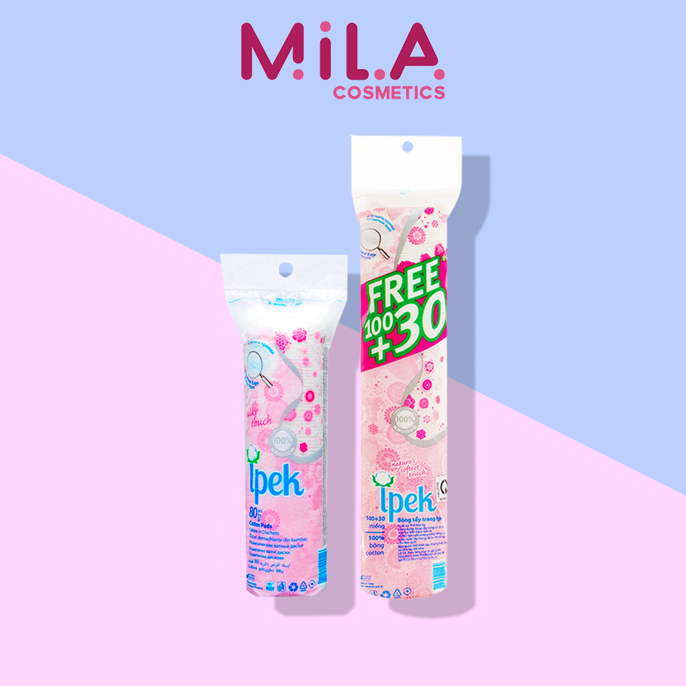 [6-11/12 VOUCHER GIẢM 8%]Bông Tẩy Trang Ipek 80 và 130 Miếng (100+30) Thổ Nhĩ Kỳ