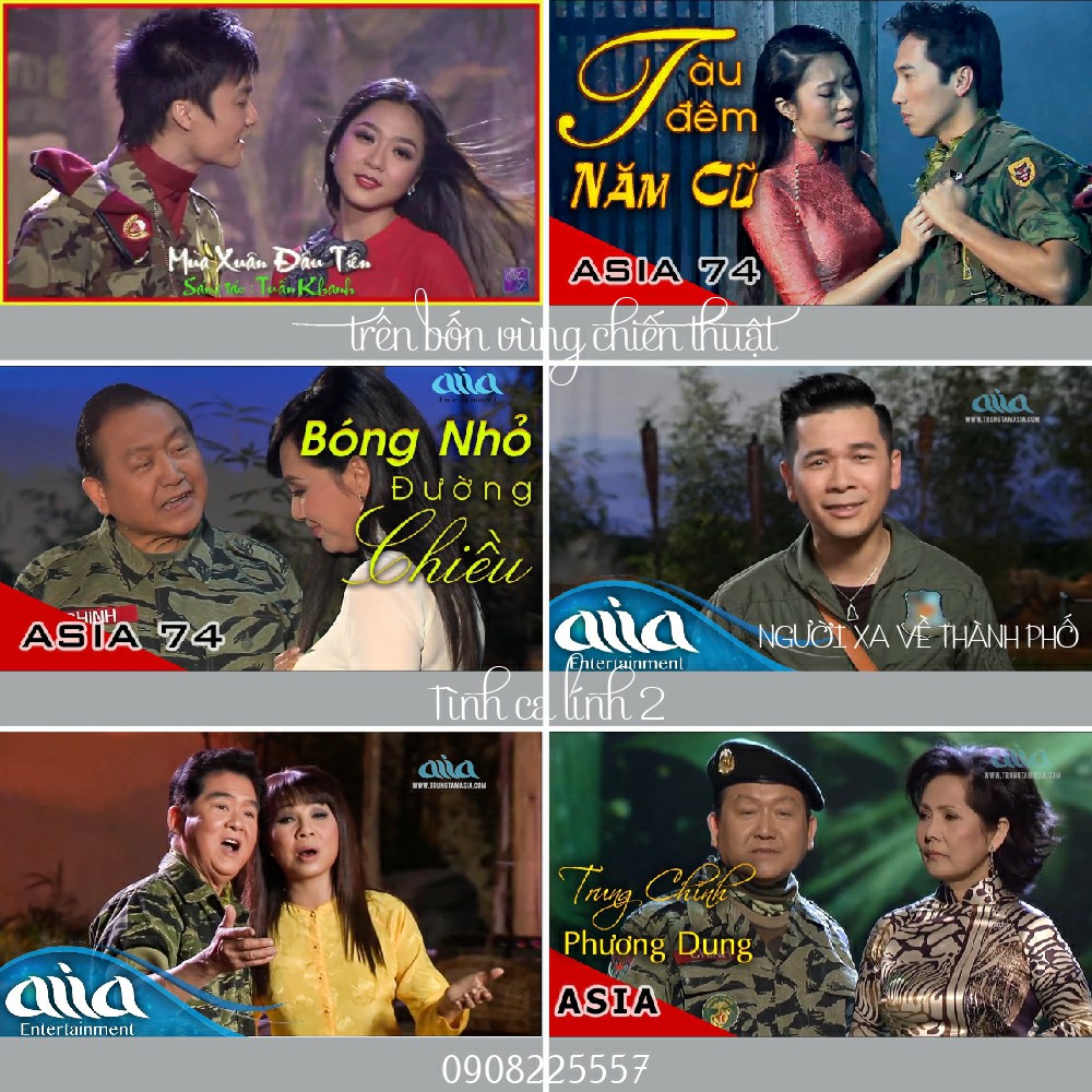 Dvd asia trên bốn vùng chiến thuật 42 bài hát