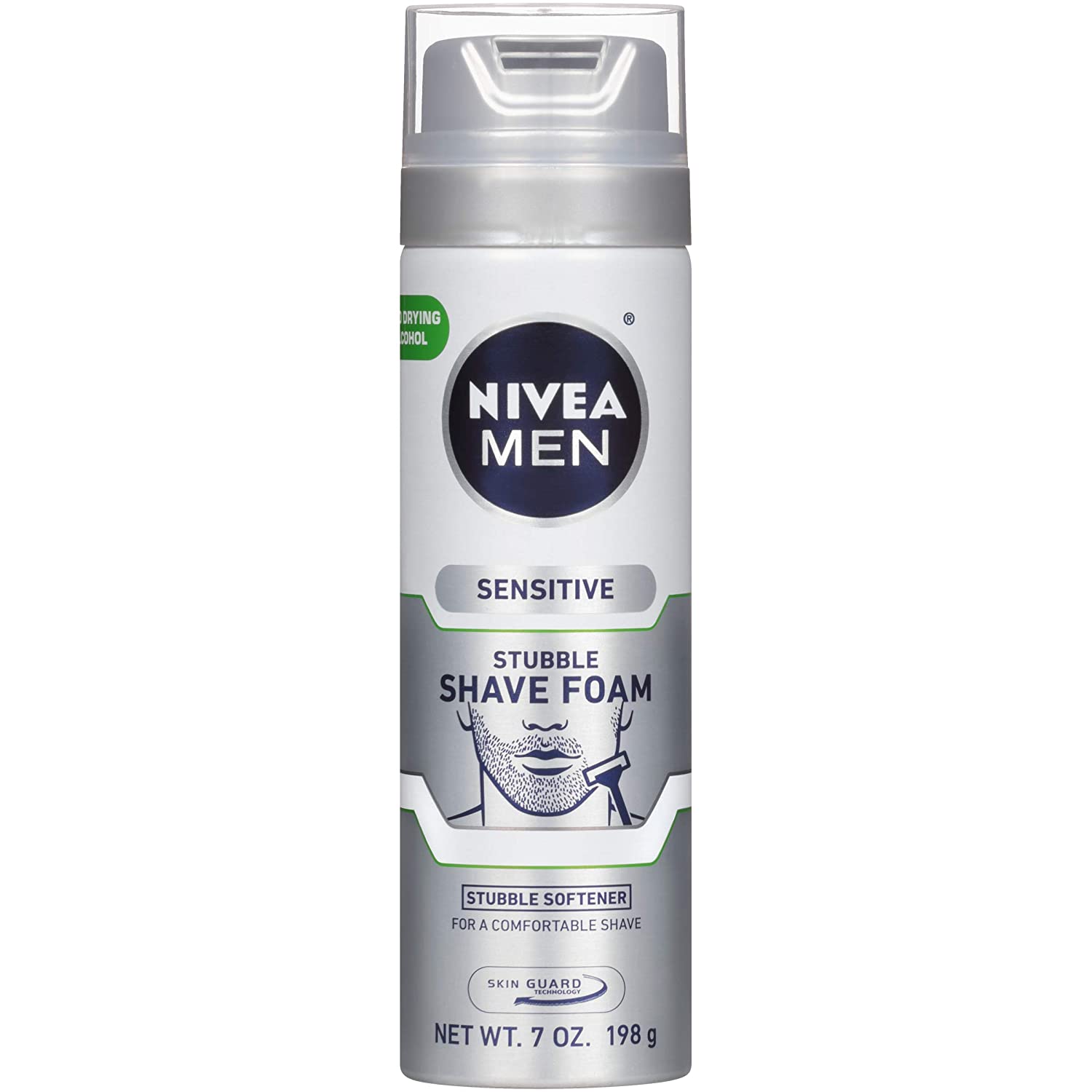 Bọt cạo làm mềm râu cho da nhạy cảm Nivea Men Sensitive Skin & Stubble Shave Foam 198g (Mỹ)