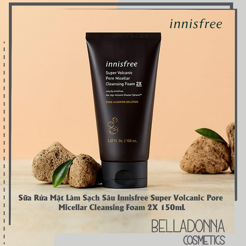 [HCM]Sữa Rửa Mặt Làm Sạch Sâu Innisfree Super Volcanic Pore Micellar Cleansing Foam 2X 150ml