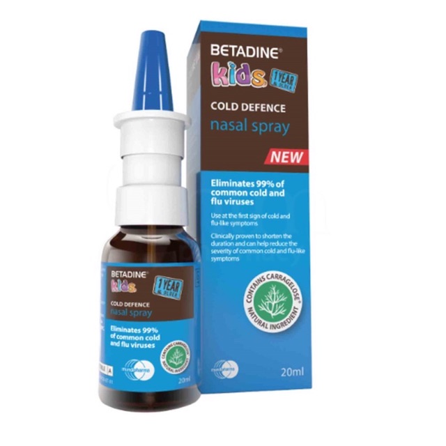 Betadine Kid Cold Defence Nasal Spray 20ml Xịt Mũi Cho Trẻ Em