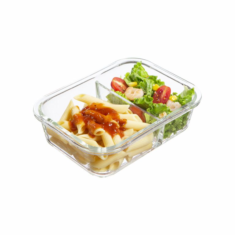Hộp thủy tinh chữ nhật 2 ngăn nikko 1040 ml và 1520