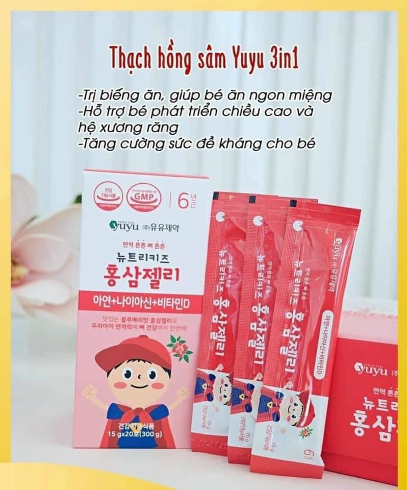 Thạch hồng sâm yuyu baby nội địa hàn quốc cho bé từ 8 tháng