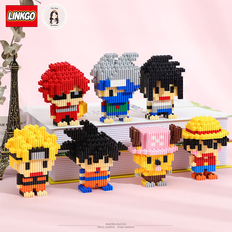 Đồ Chơi Lắp Ghép Kiểu Lego LINKGO Nhân Vật Hoạt Hình Trong Phim Naruto Kakashi Sasuke Gaara Gồm 200 mảnh Chi Tiết
