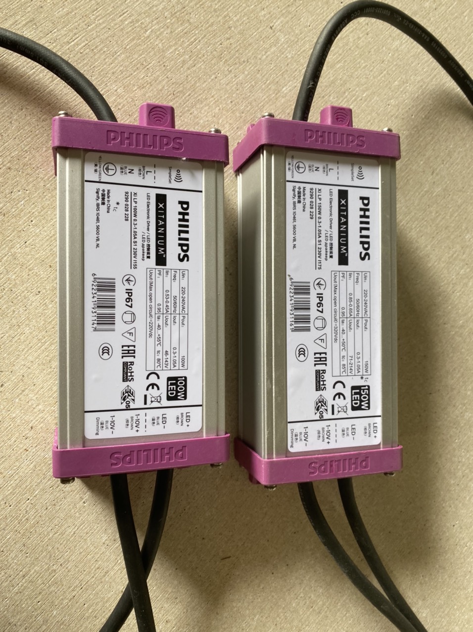 Driver LED philips dimming 5 cấp ánh sáng 100w xitanium cho lắp ráp đèn