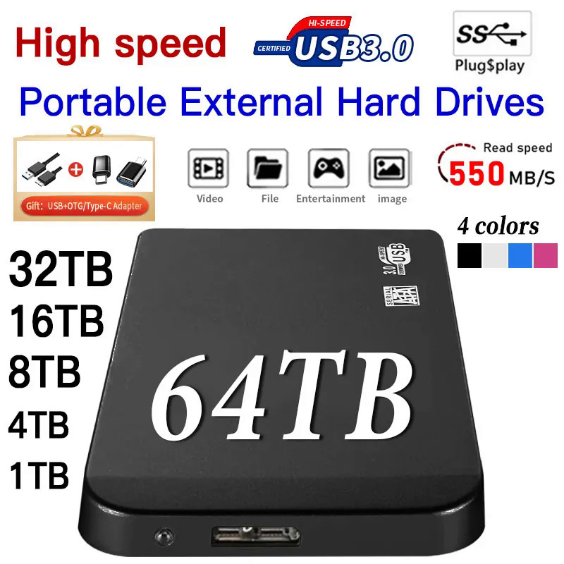 Ổ cứng gắn ngoài 1TB2TB ổ di động ổ cứng gắn ngoài tốc độ cao SSD Ổ cứng 500GB cho máy tính xách tayMacđiện thoại mới