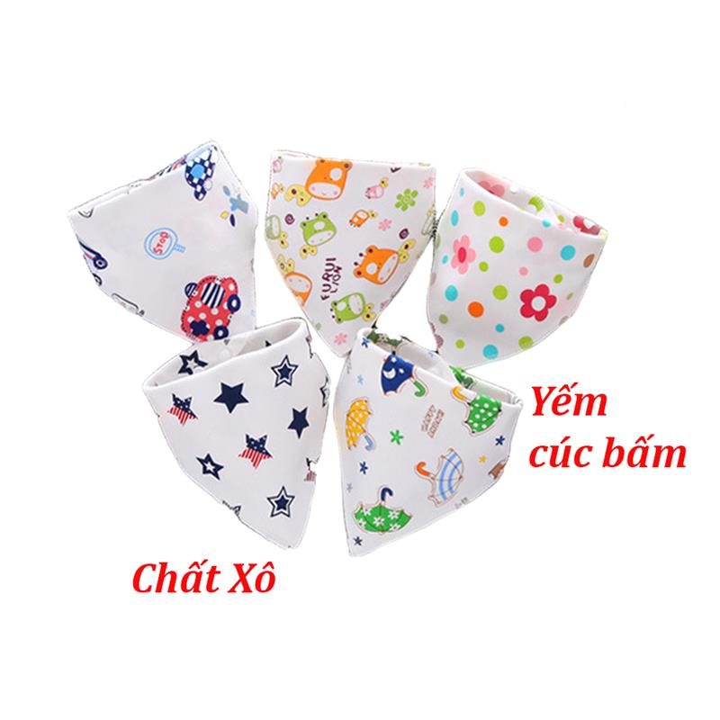 Combo 10 khăn yếm tam giác bé