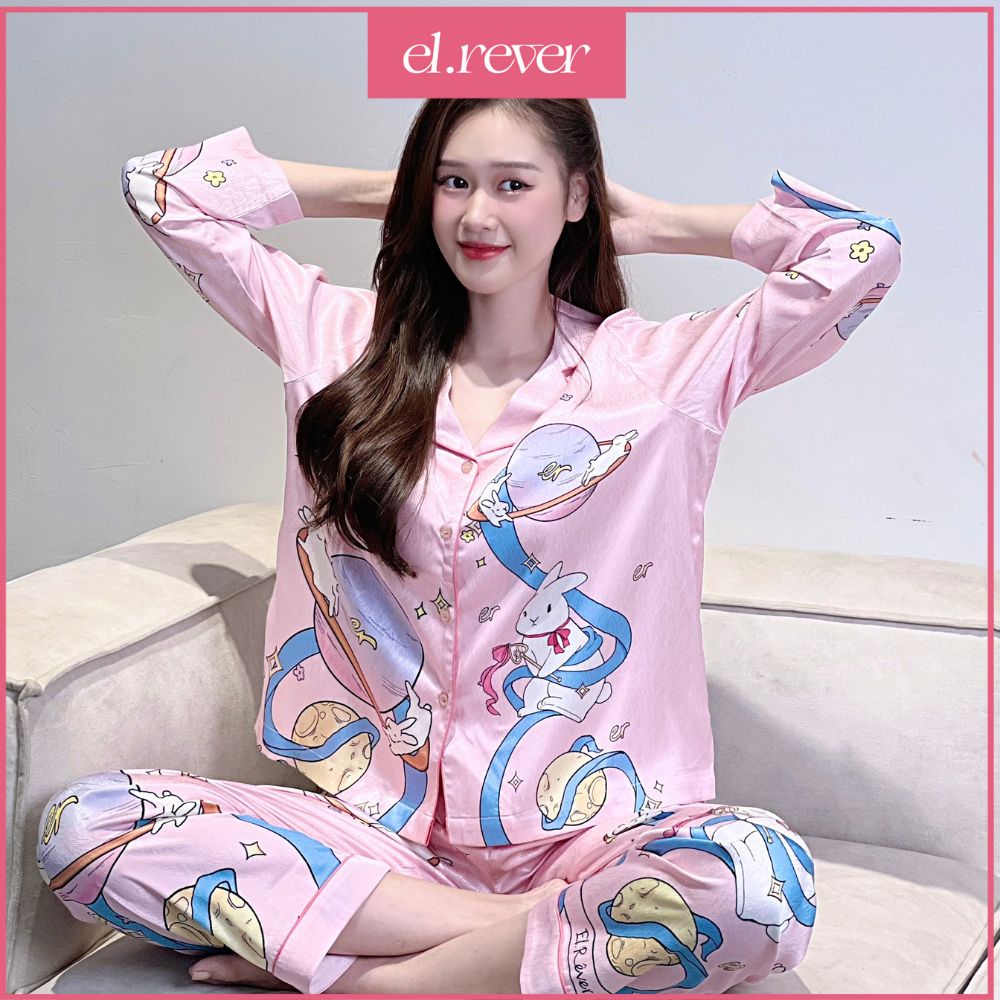El.rêver - set pyjama nữ phiên bản bunny đặc biệt - màu hồng - 0723s99