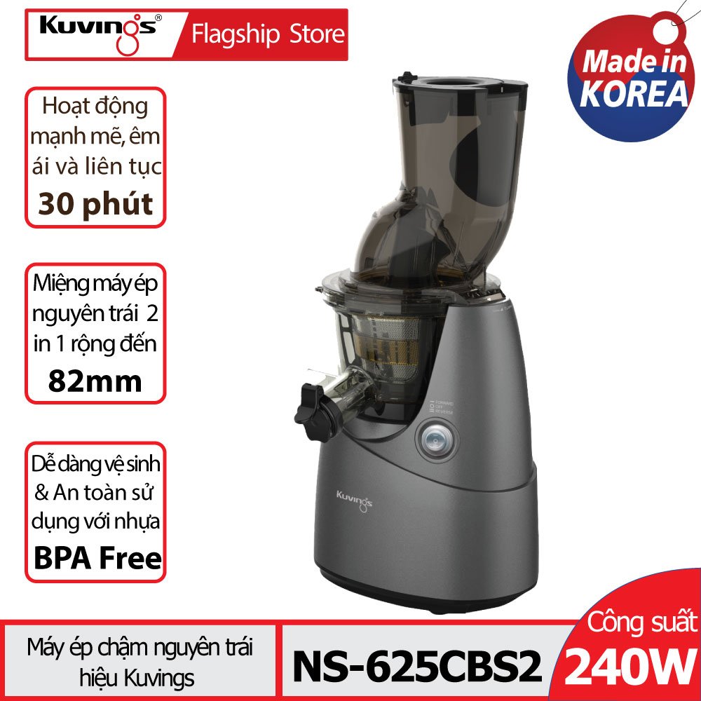 Máy ép trái cây tốc độ chậm kuvings ns-625cbs2 - màu xám