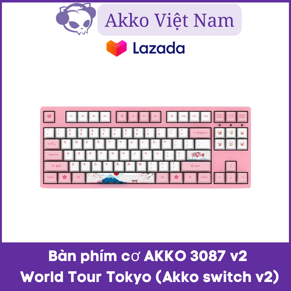 Bàn phím cơ akko 3087 v2 world tour tokyo
