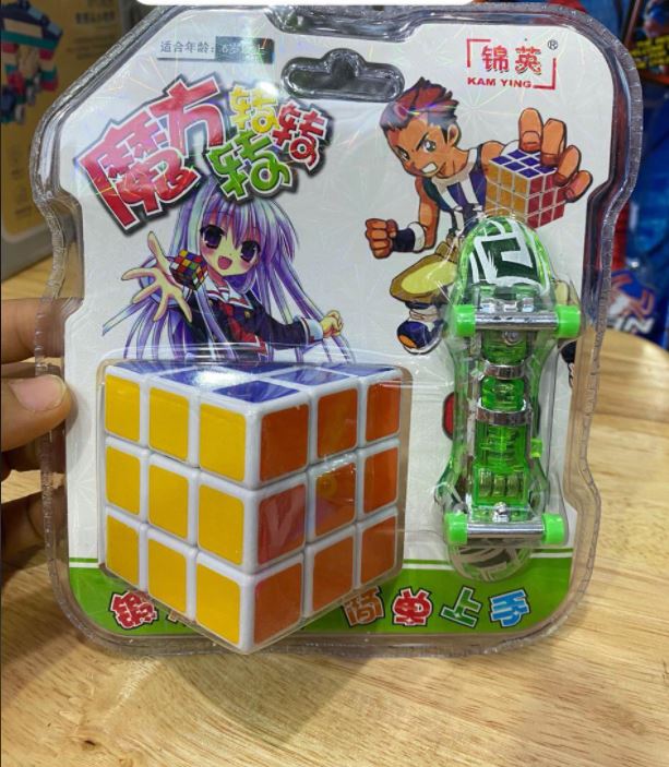 [TẶNG] ván trượt mini kèm pin Rubik 3x3 đồ chơi phát triển trí tuệ trẻ em Rubich 3x3 Rubic Đồ chơi trẻ em MonShop