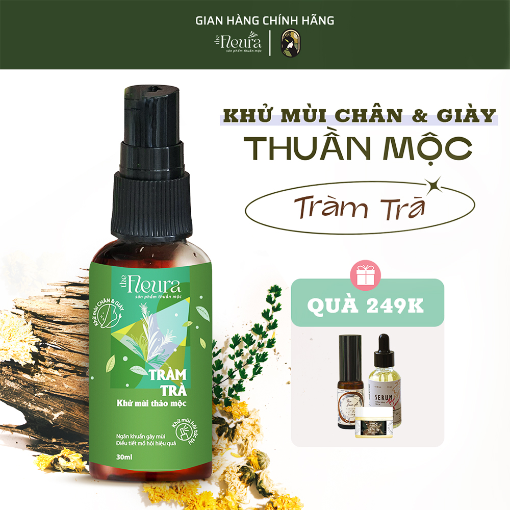 Xịt khử mùi hôi chân tràm trà, ngăn mùi hôi chân, khử mồ hôi chân, mùi hôi giày, điều tiết mồ hôi sau một lần dùng thảo mộc the fleura