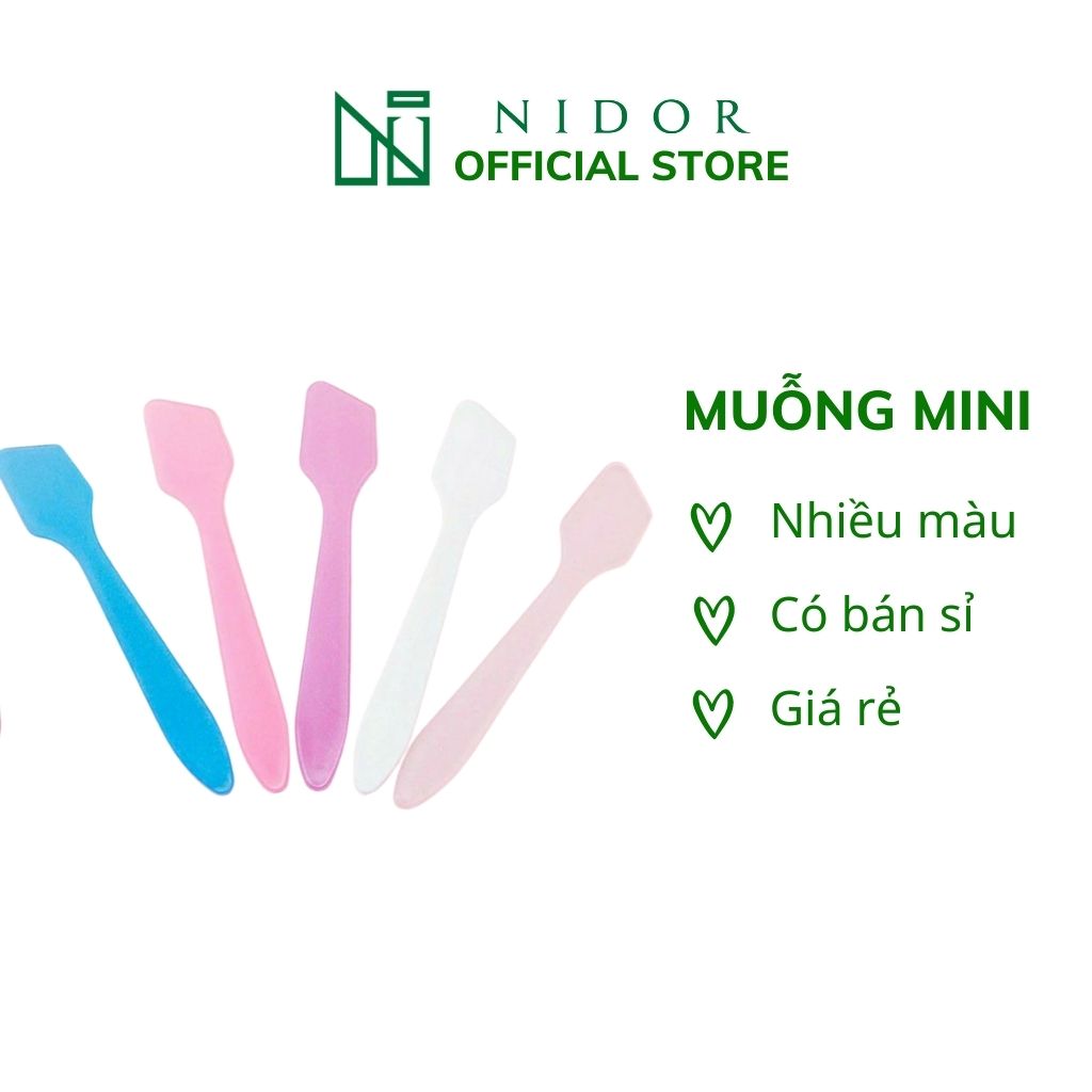 Combo 100 Muổng nhựa múc kem, đắp mặt nạ mask nhỏ mini