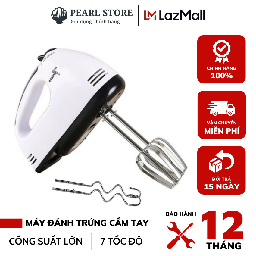 Máy đánh trứng cầm tay netmego n38d 300w cao cấp bền đẹp , gồm 2 que trộn, 2 que nhào, 2 que phới lồng , máy đánh trứng đa năng, đánh kem, nhào bột, tạo bọt cà phê, tiện dụng nhanh chóng