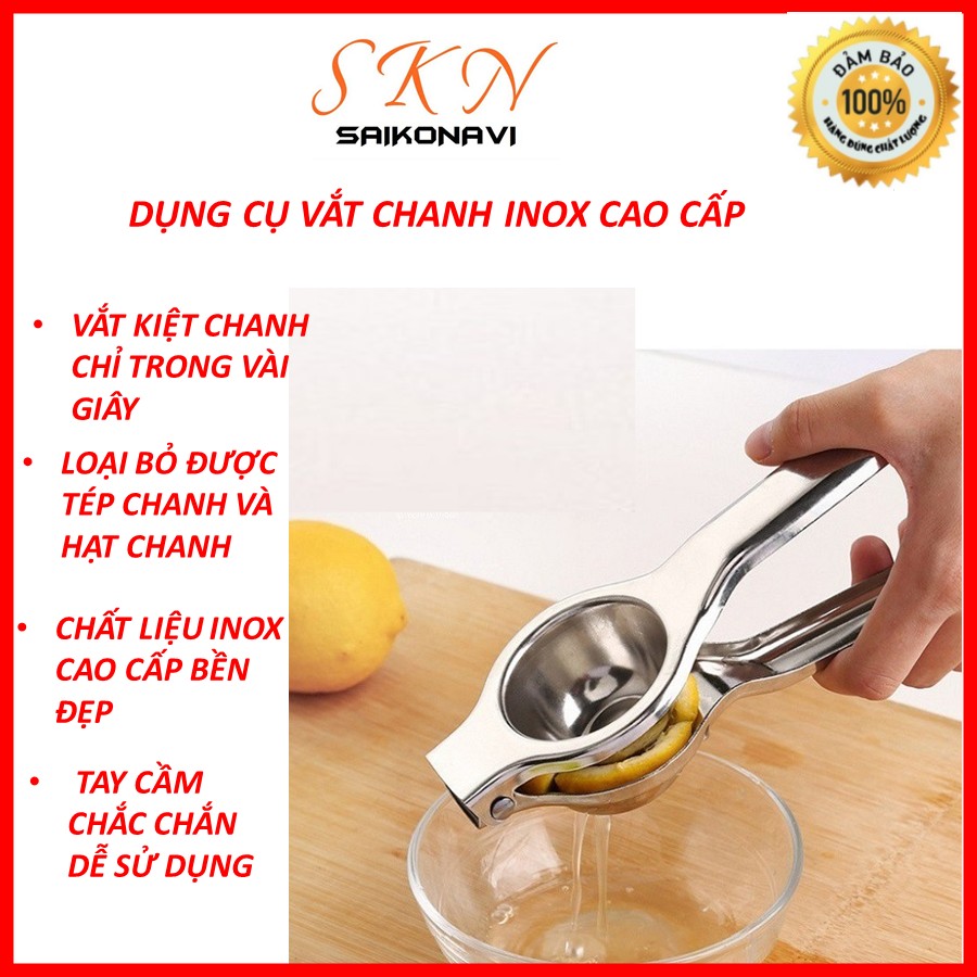 Dụng cụ vắt chanh inox cao cấp - dụng cụ ép vắt chanh bằng tay