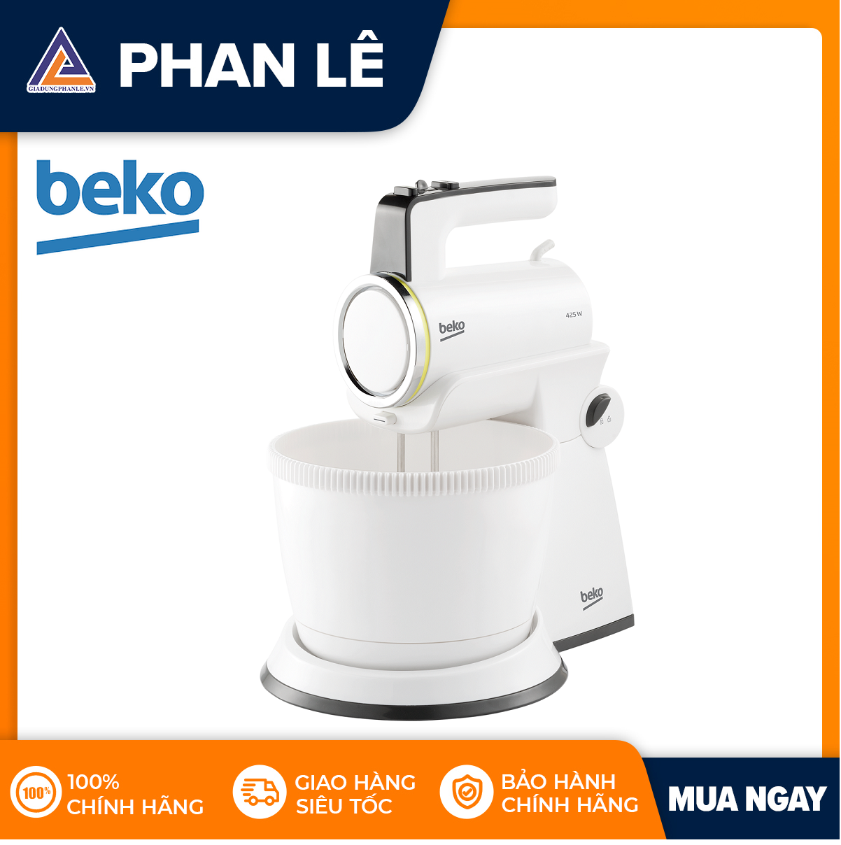 Máy đánh trứng để bàn beko hmm7422w
