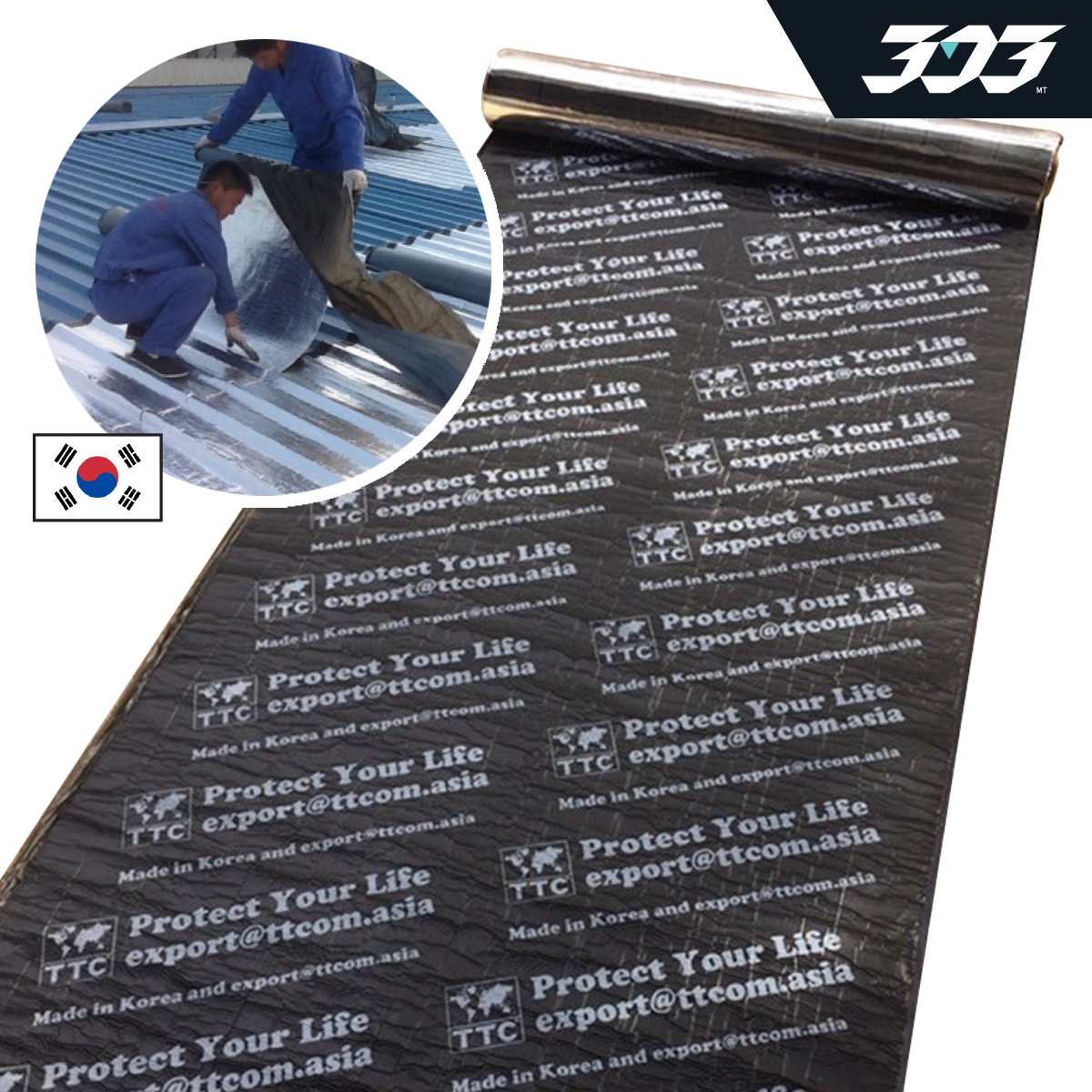 Miếng dán chống dột mái tôn khổ 1mx0.5m-Hàng Korea Chính Hãng - 303decor