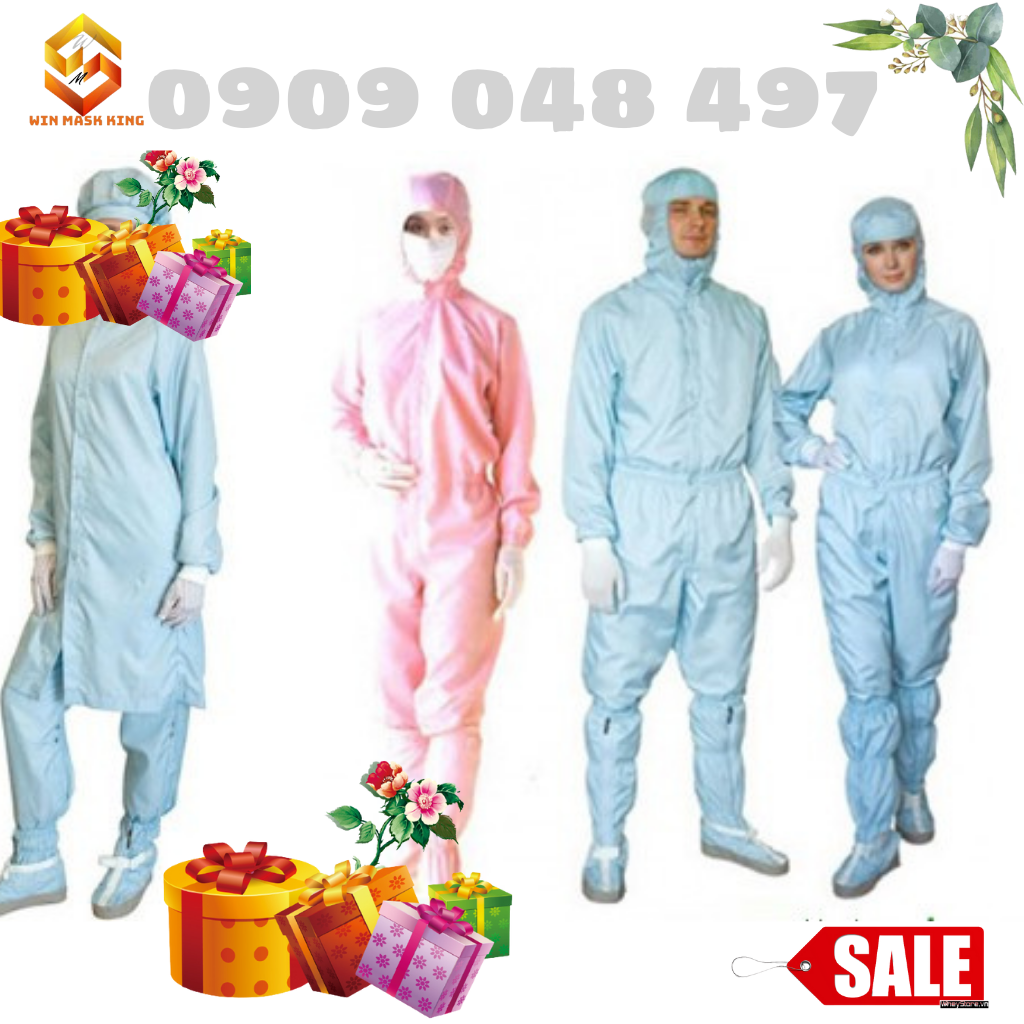 Bộ Quần áo bảo hộ y tế phòng dịch 8 móngang taykính bảo hộkhẩu trangbọc giàymũ.