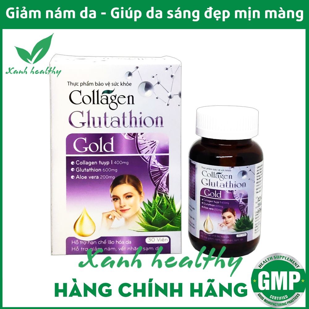 Viên uống đẹp da Collagen Glutathion Gold - Chống lão hóa, giảm nám sạm da