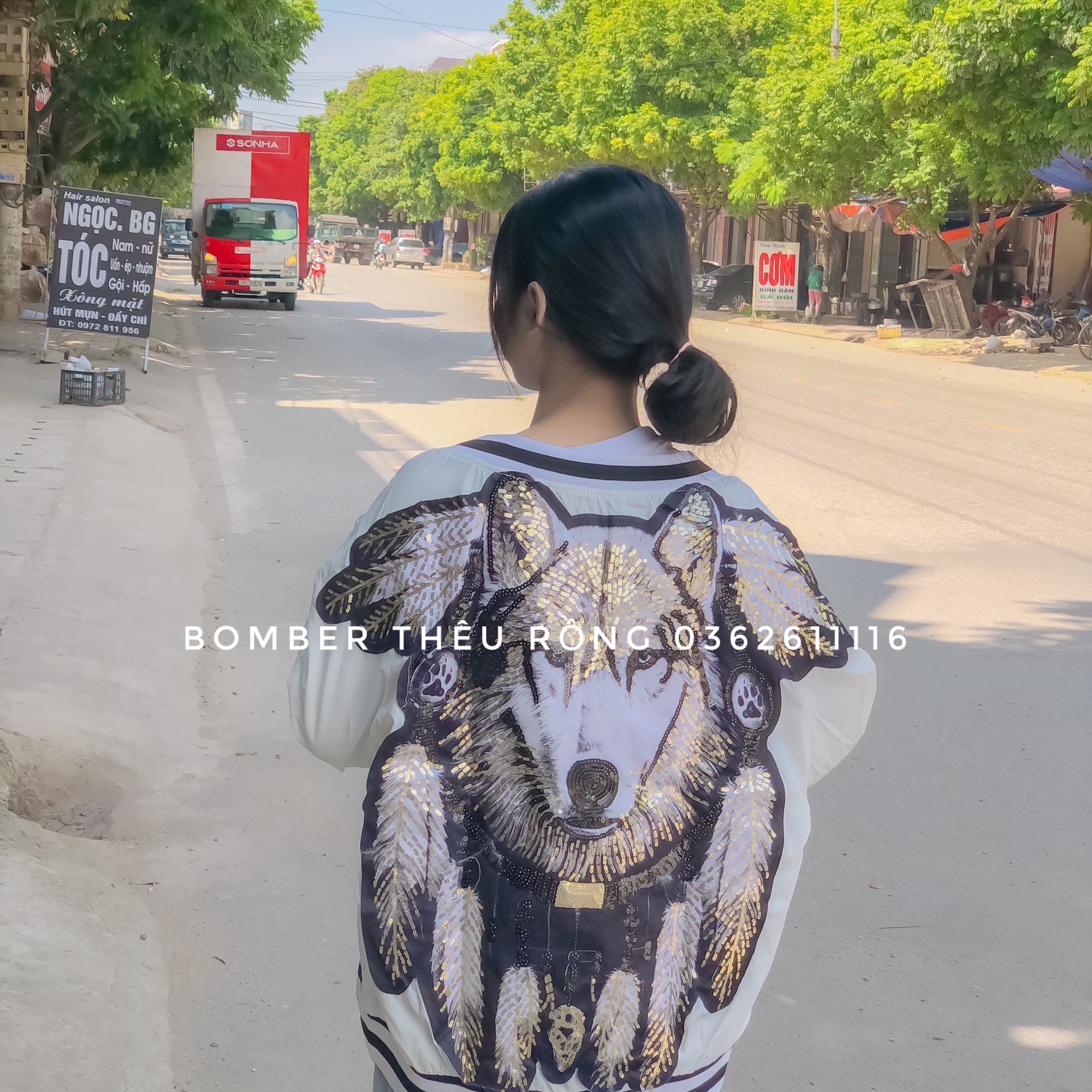 Áo khoác gió sói kim sa cao cấp 2 lớp, áo bomber sói
