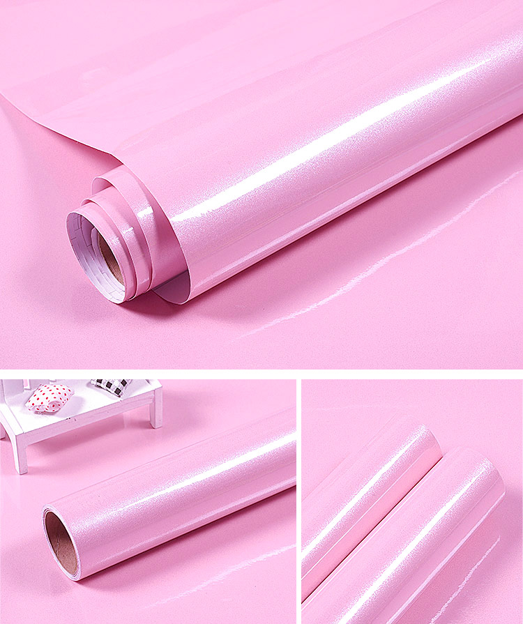 [HCM]Giấy dán tường decal màu hồng trơn - có sẵn keo mặt sau - khổ 1.2m