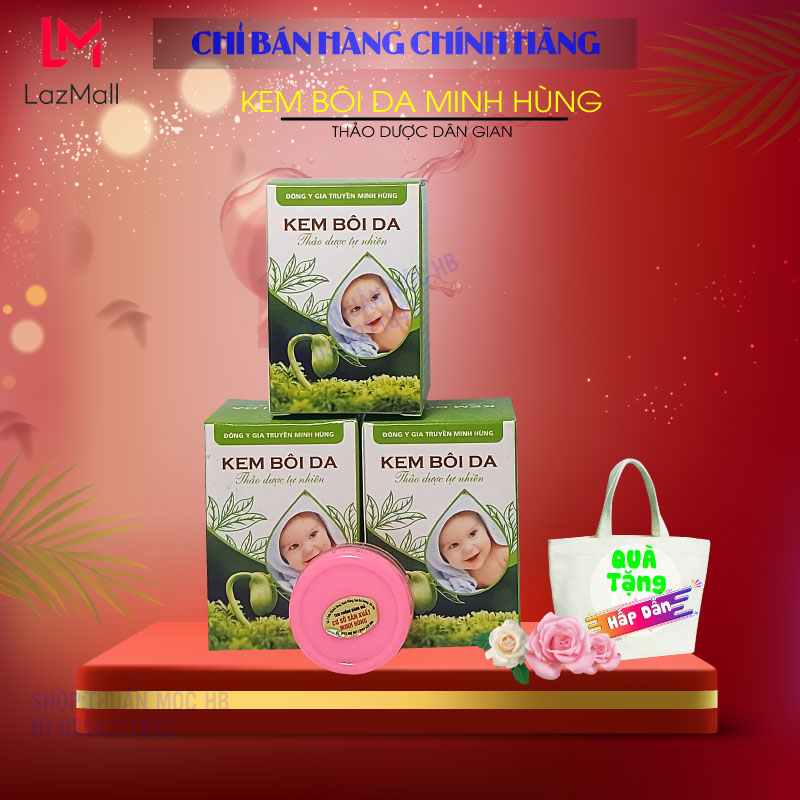 Kem Bôi Da Thảo Dược Minh Hùng - Dưỡng Ẩm Da Dịu Nhẹ, Ngăn Ngừa Nấm Ngứa Da 20G