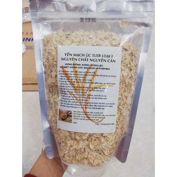 500g Yến mạch Úc tươi nguyên chất nguyên hạt giảm cân