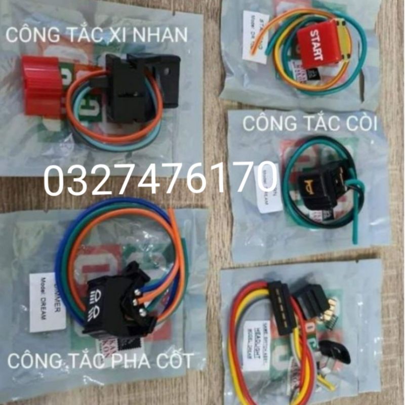 Bộ 5 nút công tắc xe dream thái hàng xịn cao cấp