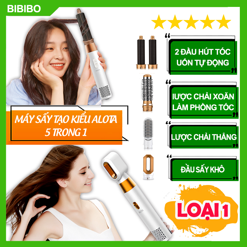 Máy sấy tóc tạo kiểu ACHITA S05 sấy tóc khô nhanh và an toàn, máy sấy tóc mini có lược chải tạo kiểu tóc cực tiện lợi, bảo hành 6 tháng - Shop BIBIBO