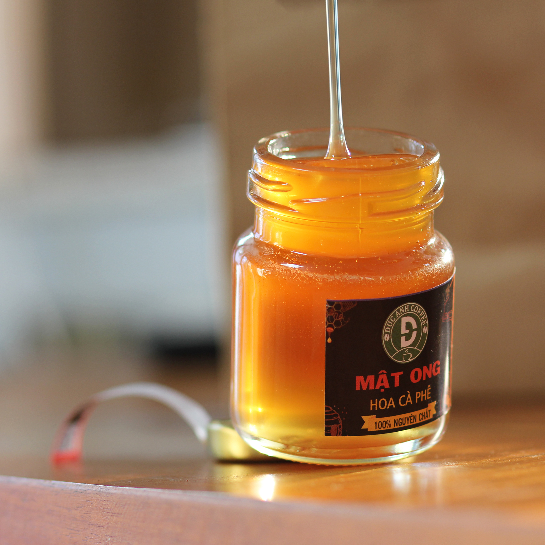 (TRỢ GIÁ DÙNG THỬ) HŨ 100G Mật ong nguyên chất hút phấn rừng hoa cà phê - HŨ THỦY TINH tiện dụng thương hiệu DUC ANH COFFEE của công ty cà phê Đức Anh - Flash sale