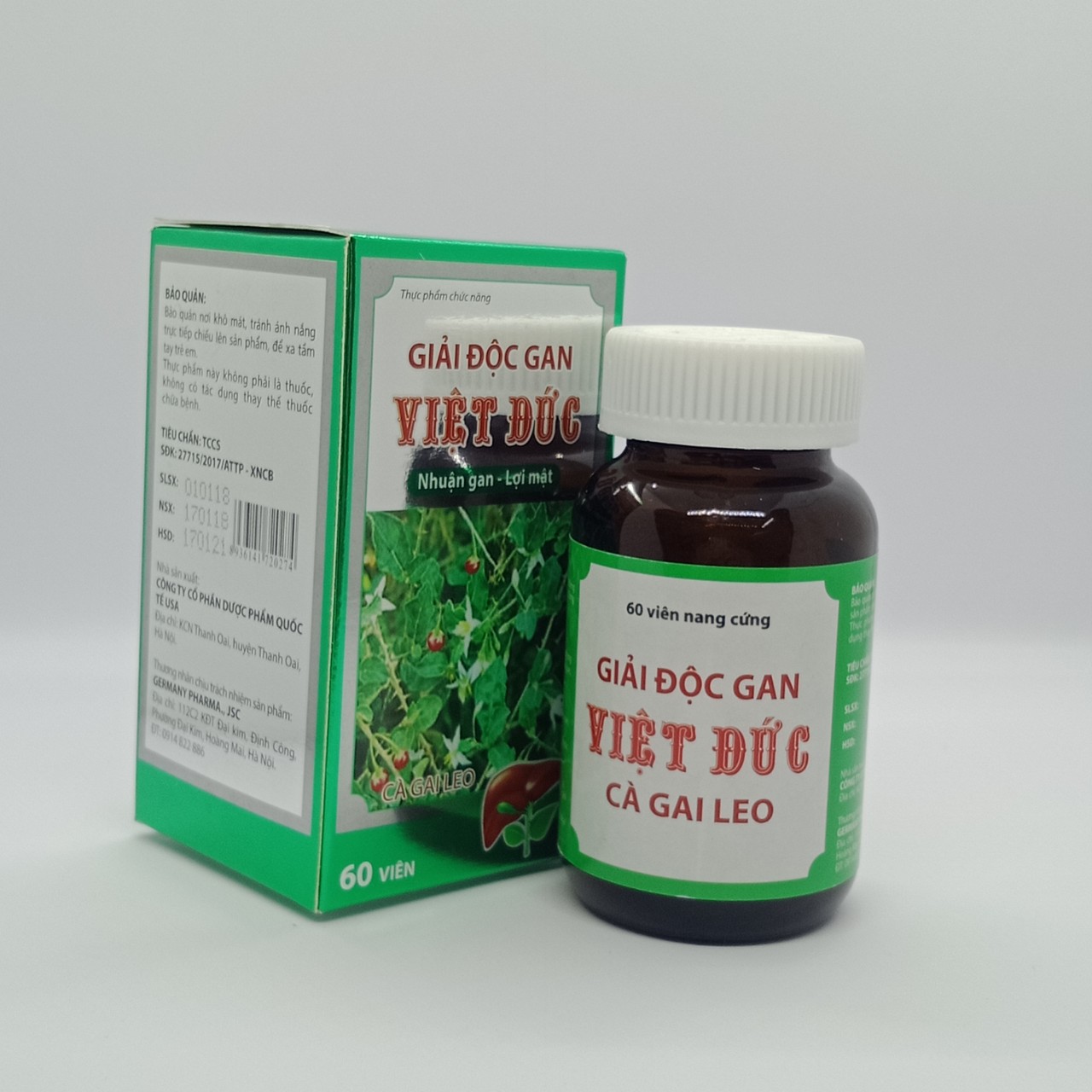 Giải Độc Gan VIỆT ĐỨC – Giải độc gan, tăng cường chức năng gan trong các trường hợp xơ gan, gan nhiễm mỡ, men gan cao ( hộp 60 viên)