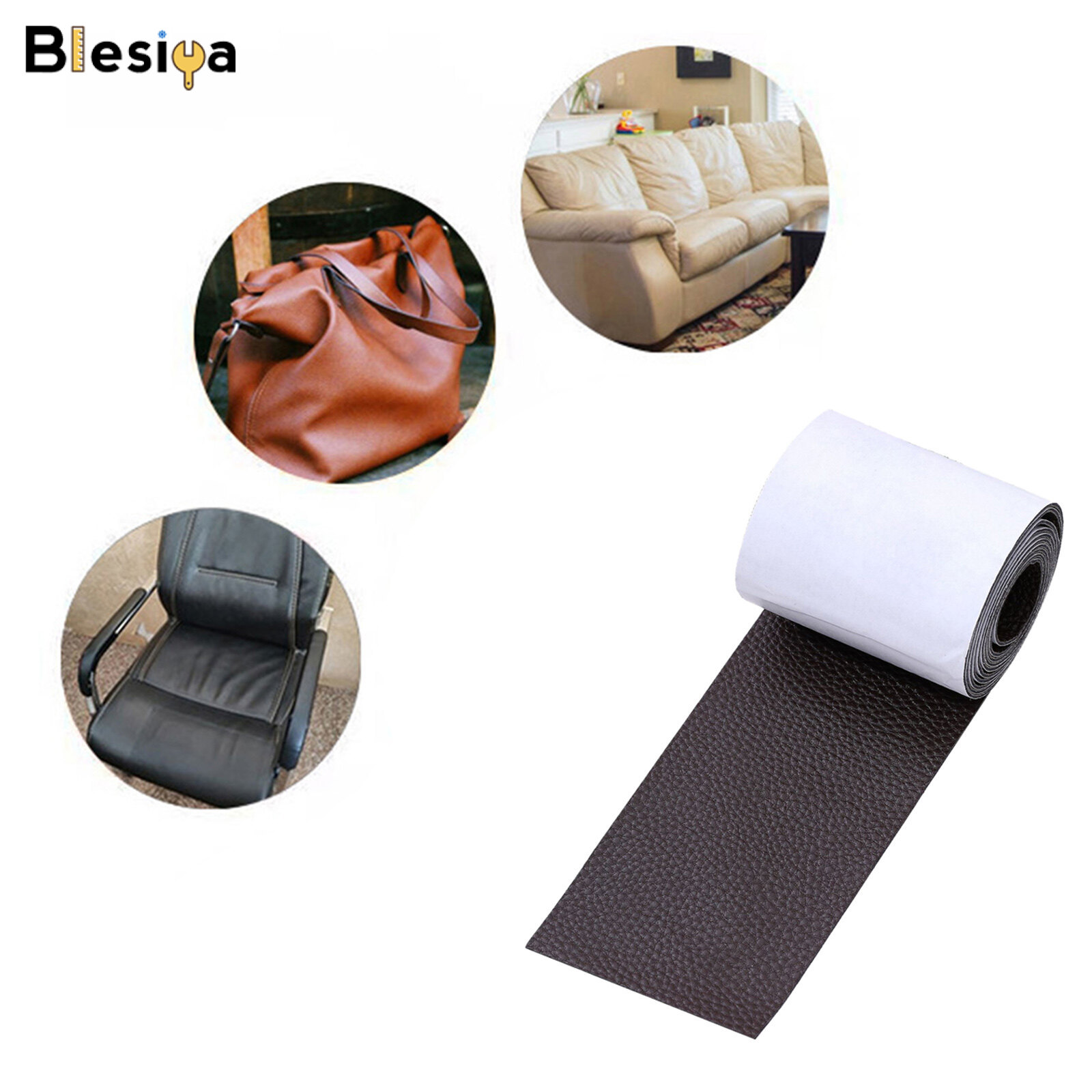 Blesiya Leather Tape Repair Patch DIY Car Seat Patch Sofa Couch Furniture