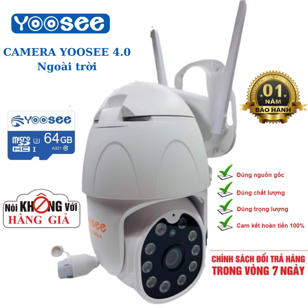 [TẶNG KÈM THẺ 64G]CAMERA YOOSEE NGOÀI TRỜI 4.0 PTZ 10 LED - MẪU MỚI 2020, camera wifi, camera an ninh, camera wifi yoosee