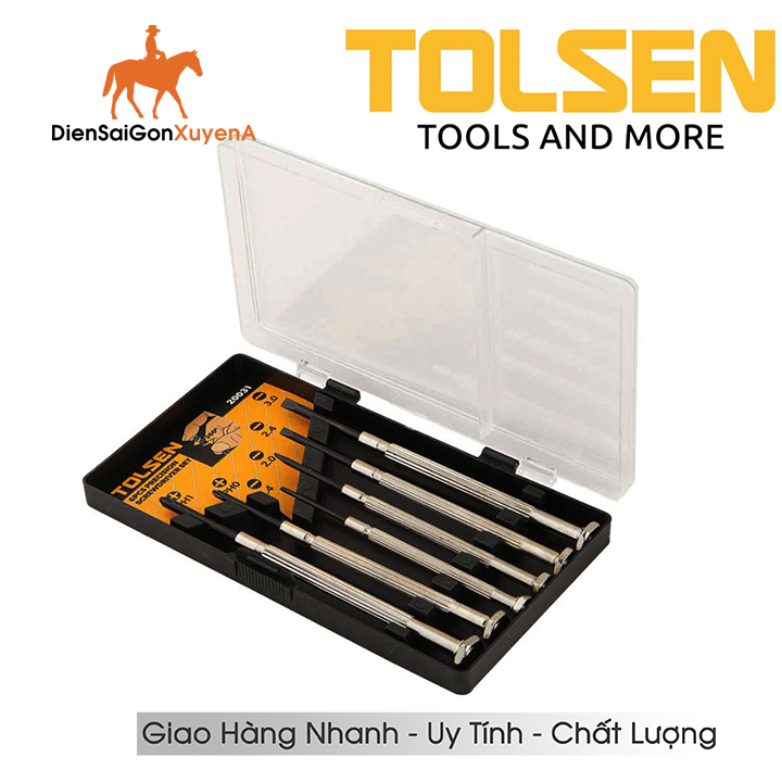 Vít sữa đồng hồ 6 cây - bộ vít sửa đồng hồ sửa điện thoại tolsen 20031 - ngô gia tools