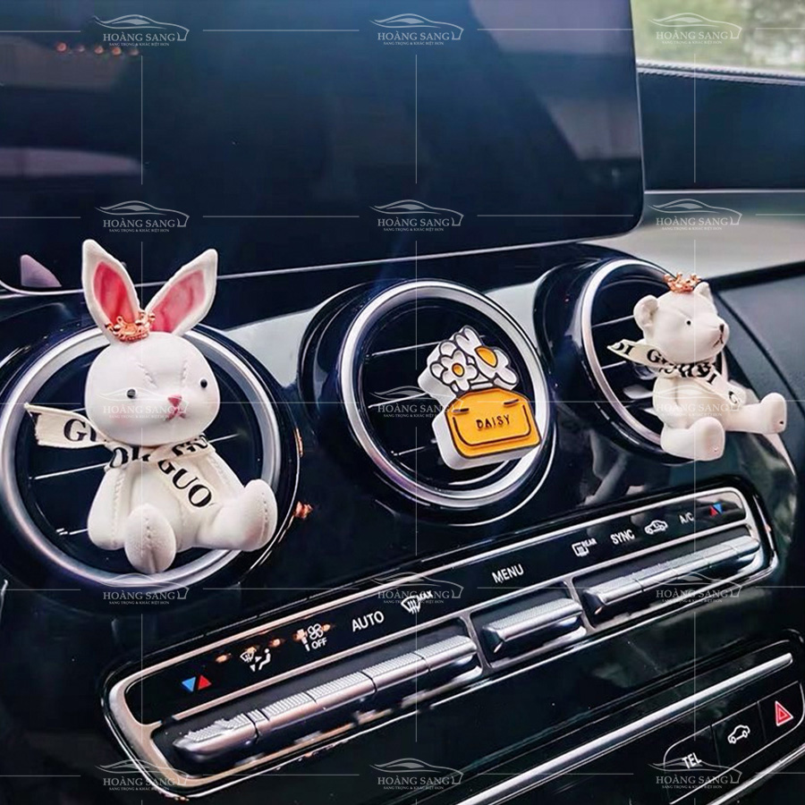 Nước hoa xe hơi cài cửa gió cao cấp bunny, the dog, được làm từ chất liệu đá aroma stone đặc biệt, gắn cửa gió điều hòa xe hơi - thơm sang trọng