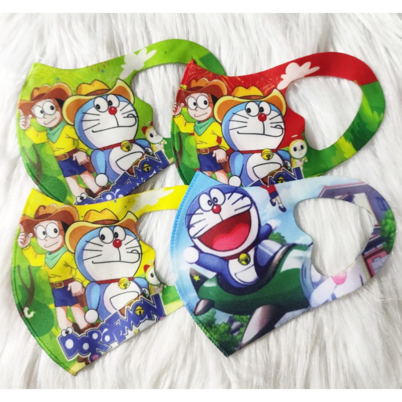 [HCM]COMBO 5 CÁI KHẨU TRANG SU DOREMON CHO BÉ - ĐỦ MÀU