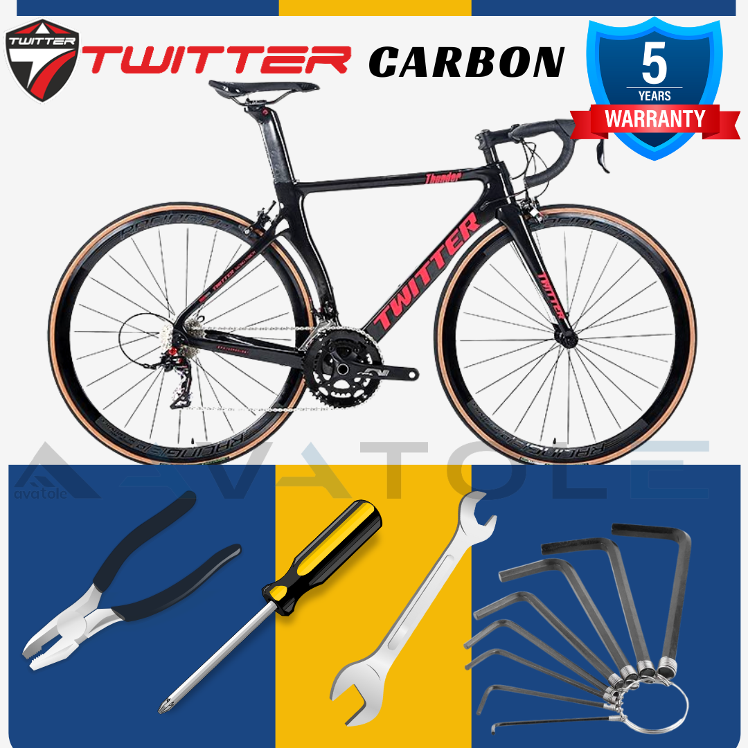 Xe đạp đua Twitter Thunder C 2021, Khung sườn Carbon size 46 / 48, Bộ truyền động Retrospec 22speed,