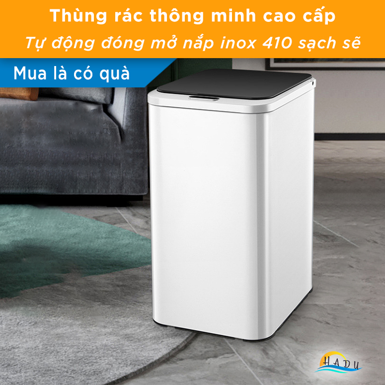 Thùng Rác Thông Minh Có Nắp Đậy Nhà Bếp Để Phòng Ngủ To 9 Lít Đạt Chất