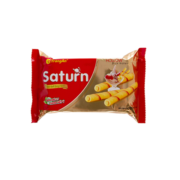 Bánh quế Saturn vị vani 60g, thương hiệu Tràng An, hạn sử dụng 12 tháng