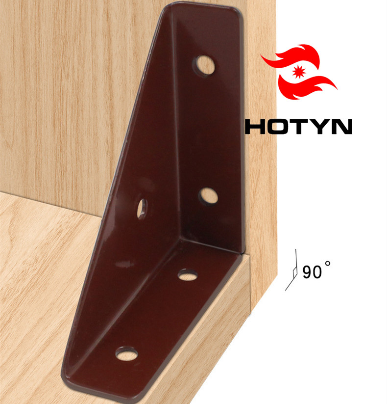 Phụ kiện cố định góc tủ, giường bằng kim loại, giá đỡ hình tam giác 90° cố định tấm gỗ