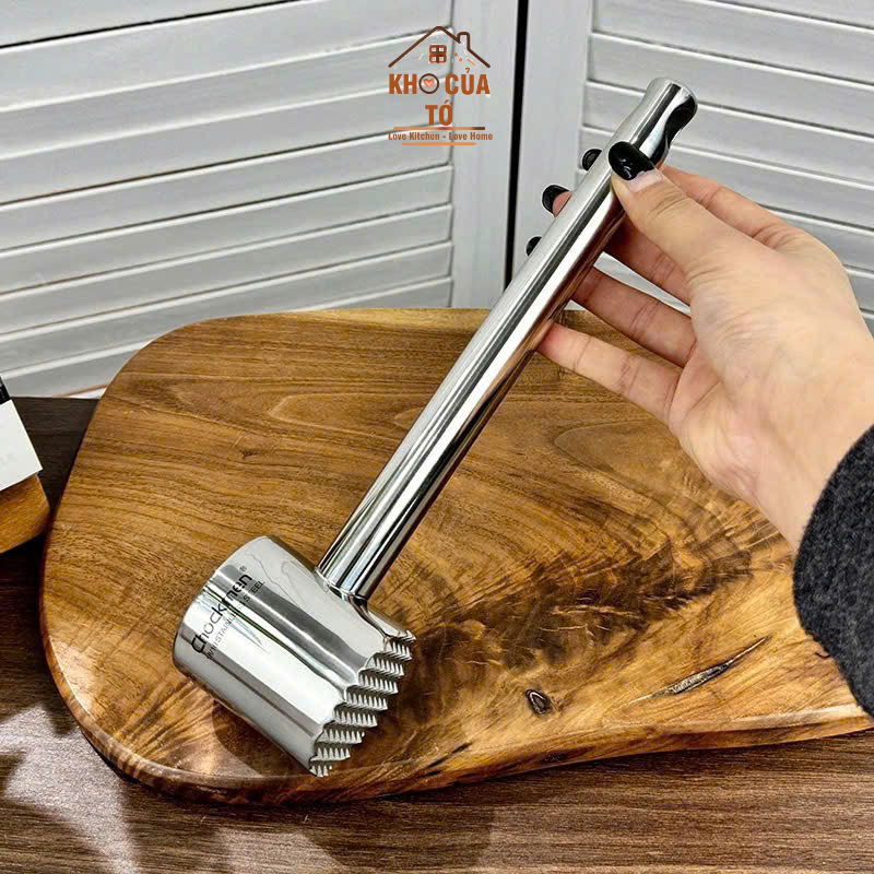 Búa dầm thịt, đập tỏi, hành, gừng, xả Chockmen inox 18/10 ckm809