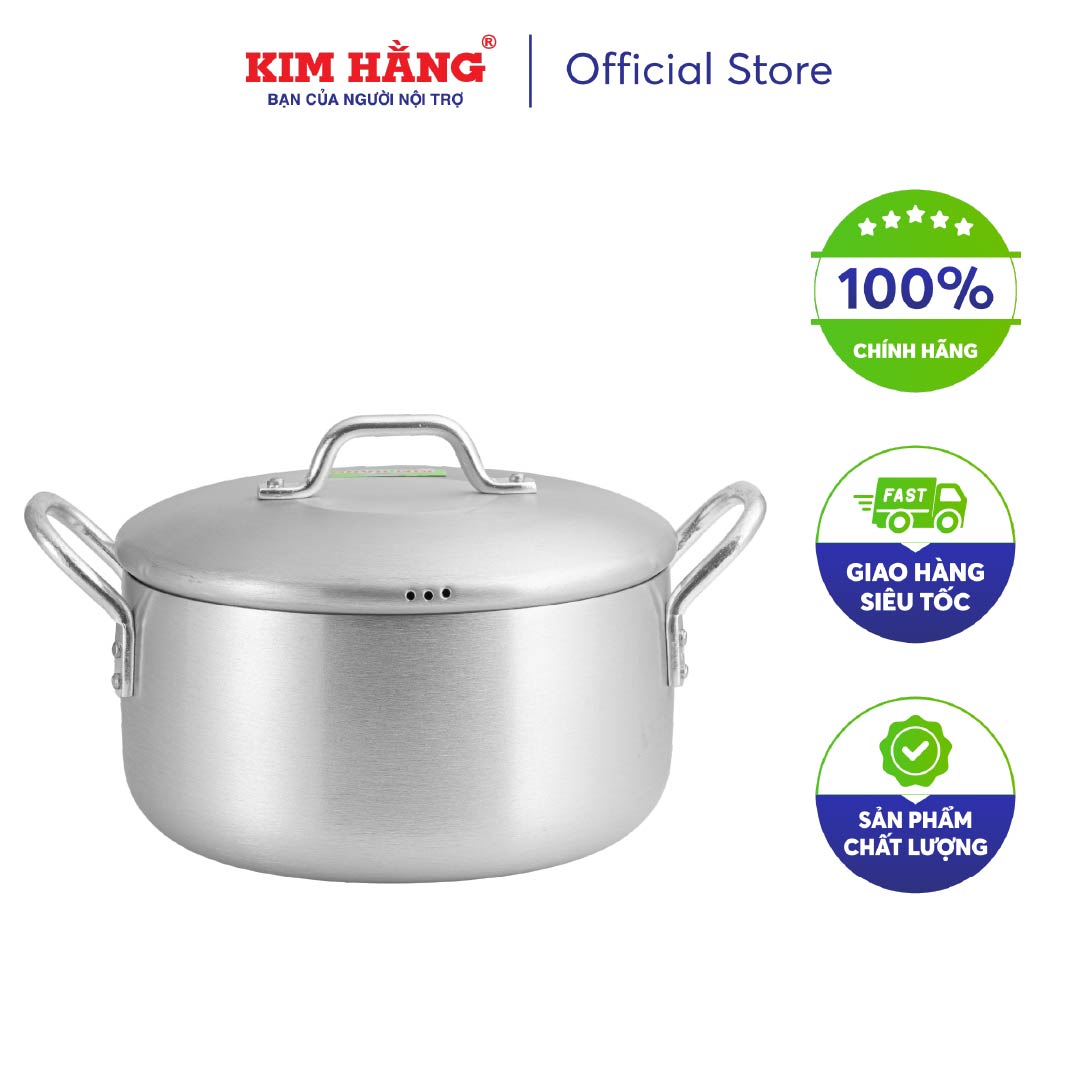 [CHÍNH HÃNG] Nồi Nhôm xi kiểu Nhật Kim Hằng size 16cm - 30cm