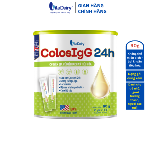 TPBS ColosIgG 24h dạng gói 90g giúp tăng đề kháng, miễn dịch, giảm bệnh vặt cho bé - VitaDairy